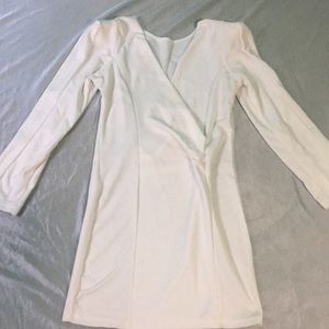 Creme long sleeve dress